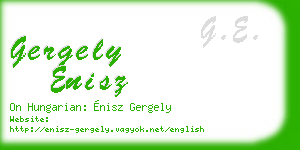 gergely enisz business card